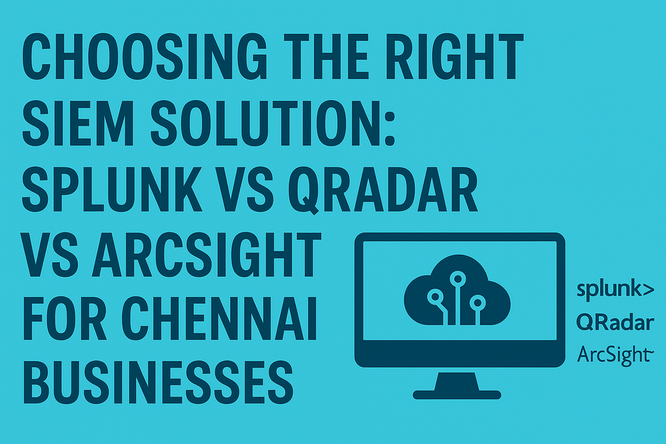 Choosing the Right SIEM Solution: Splunk vs QRadar vs ArcSight for Chennai Businesses